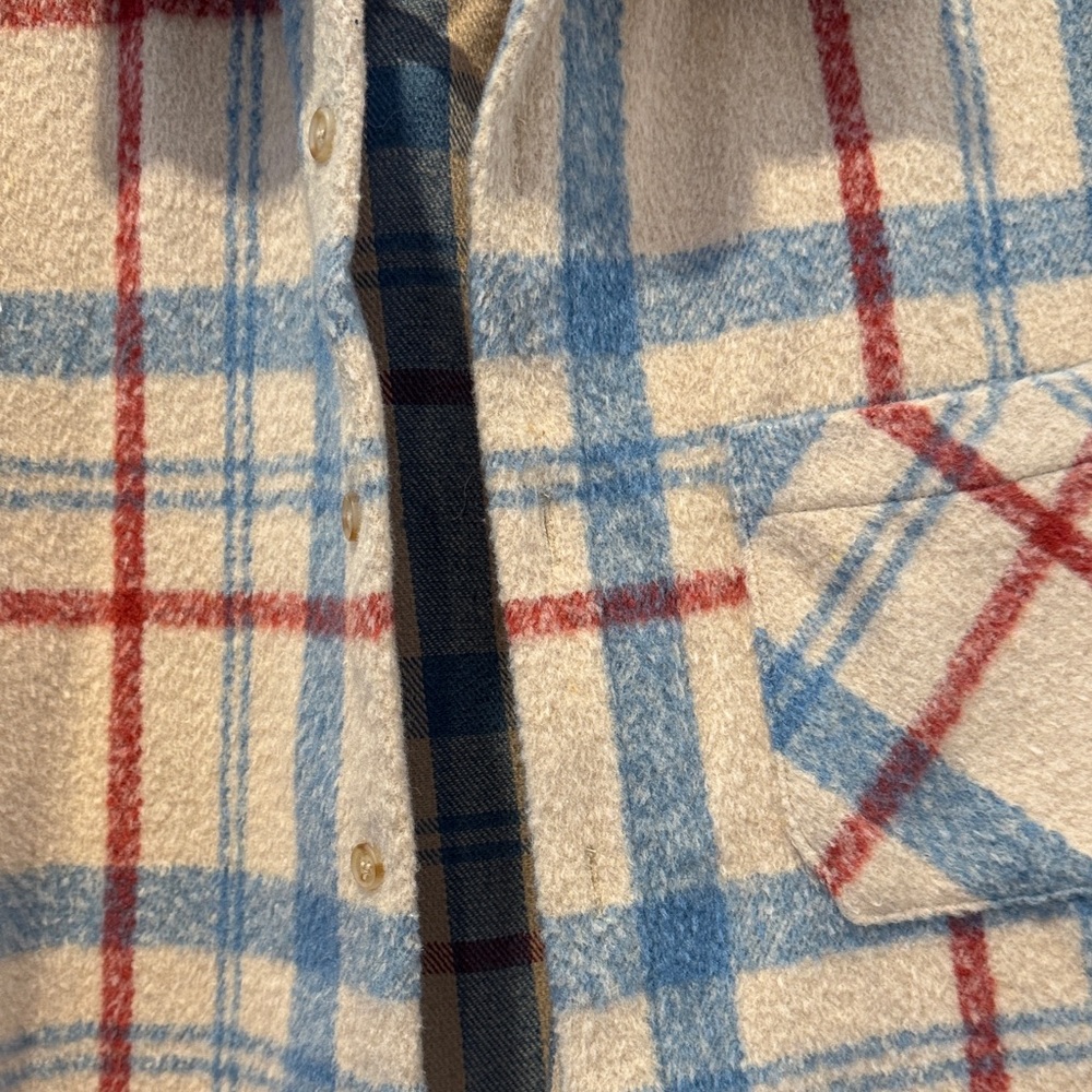 Cozy Plaid flannel Shirt - blurred and beige - Picture 2 of 5